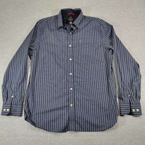 Victorinox Shirt Men Large Tailored Fit Flip Cuff Vented Performance Button Down